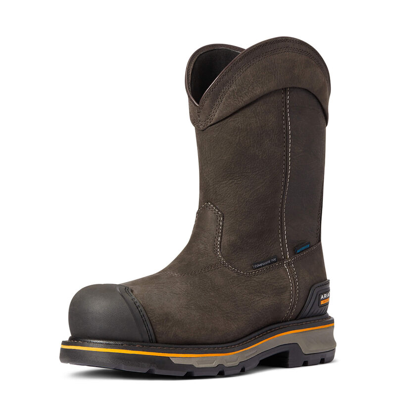 Botas De Trabajo Ariat Stump Jumper Pull-On Waterproof Composite Toe Marrones Oscuro Hombre - Chile